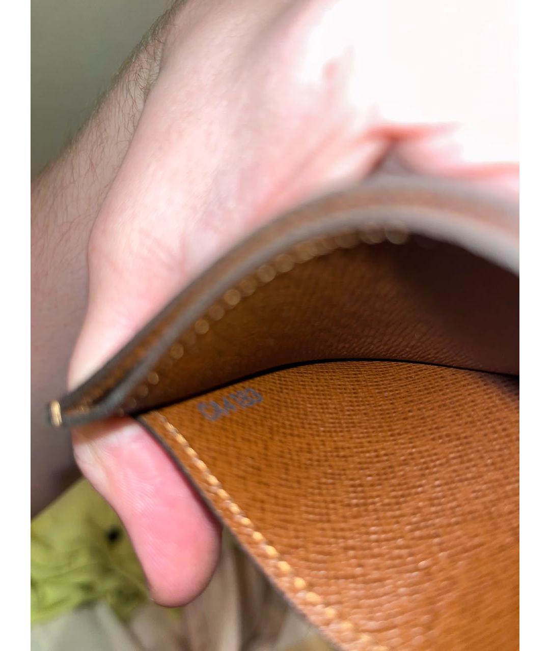 LOUIS VUITTON Коричневый кожаный кардхолдер, фото 8