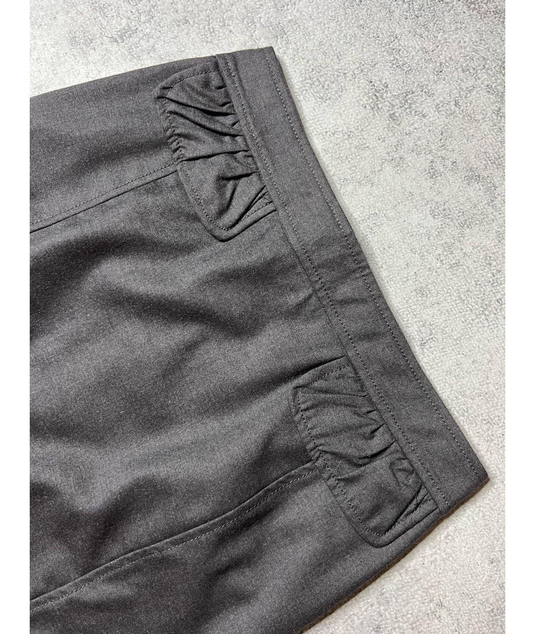 CAROLINA HERRERA Серая шерстяная юбка миди, фото 2