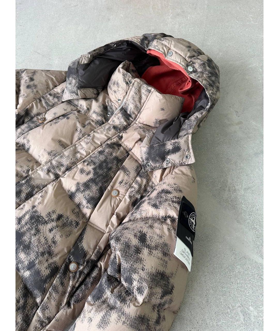 STONE ISLAND Хаки пуховик, фото 2