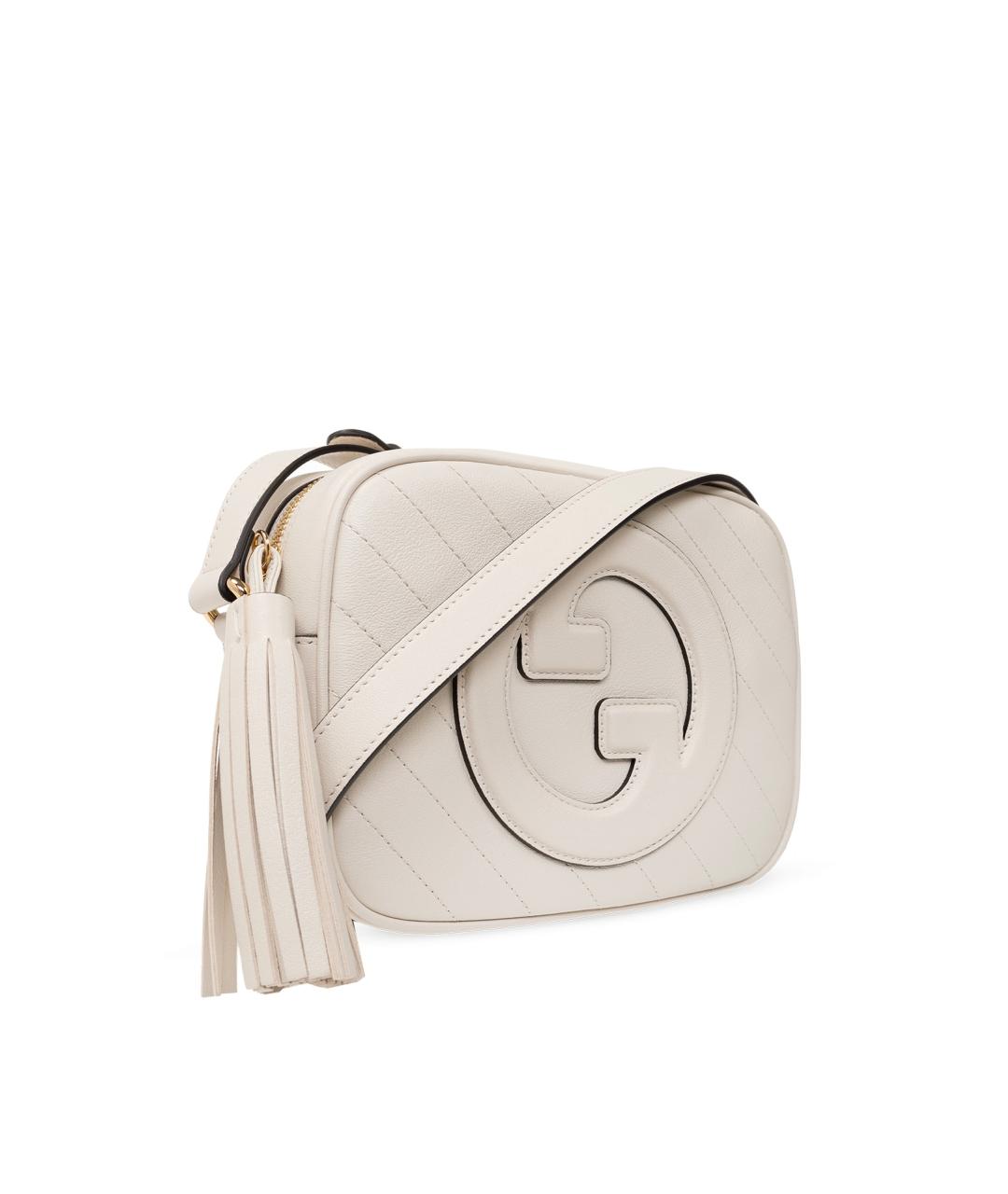 GUCCI Серая кожаная сумка через плечо, фото 3