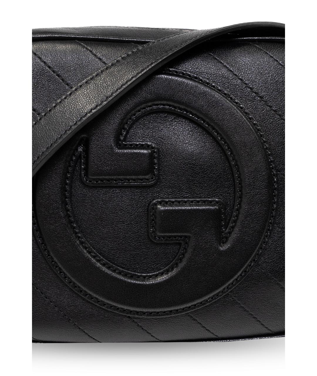 GUCCI Черная кожаная сумка через плечо, фото 5