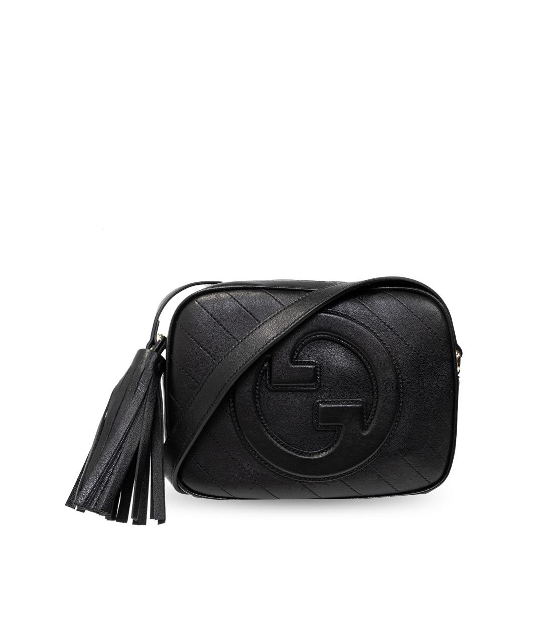GUCCI Черная кожаная сумка через плечо, фото 1