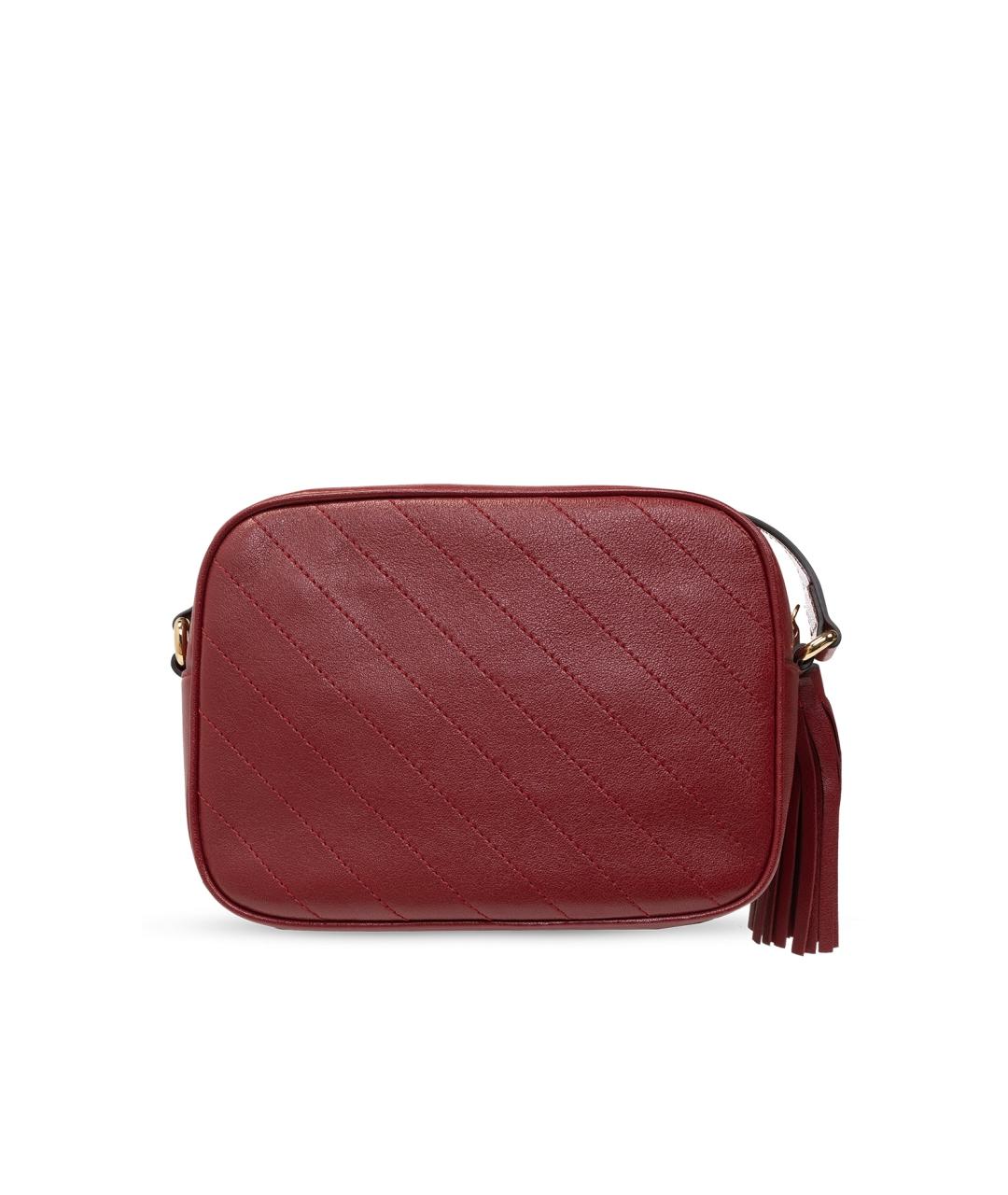 GUCCI Бордовая кожаная сумка через плечо, фото 4