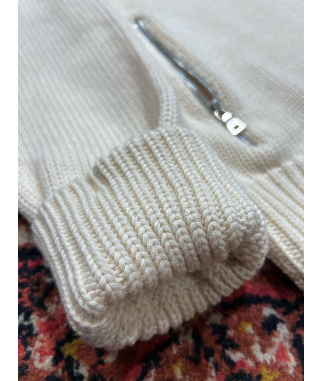 PRADA Бежевый шерстяной джемпер / свитер, фото 5