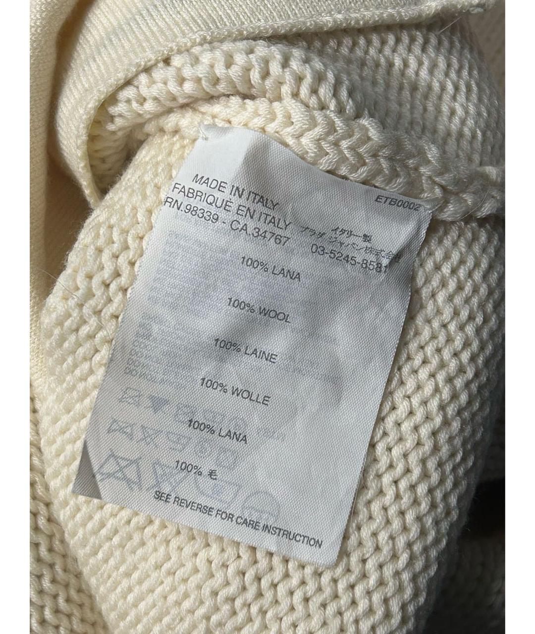 PRADA Бежевый шерстяной джемпер / свитер, фото 4