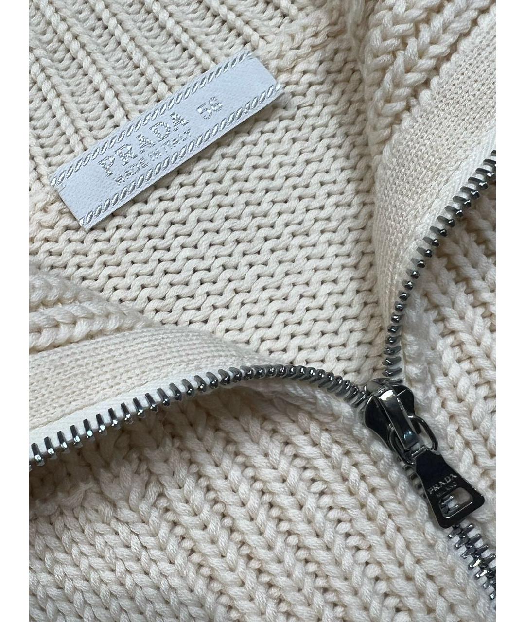 PRADA Бежевый шерстяной джемпер / свитер, фото 2