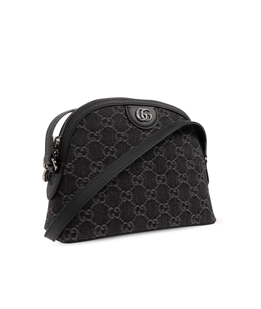 GUCCI Черная тканевая сумка через плечо, фото 3