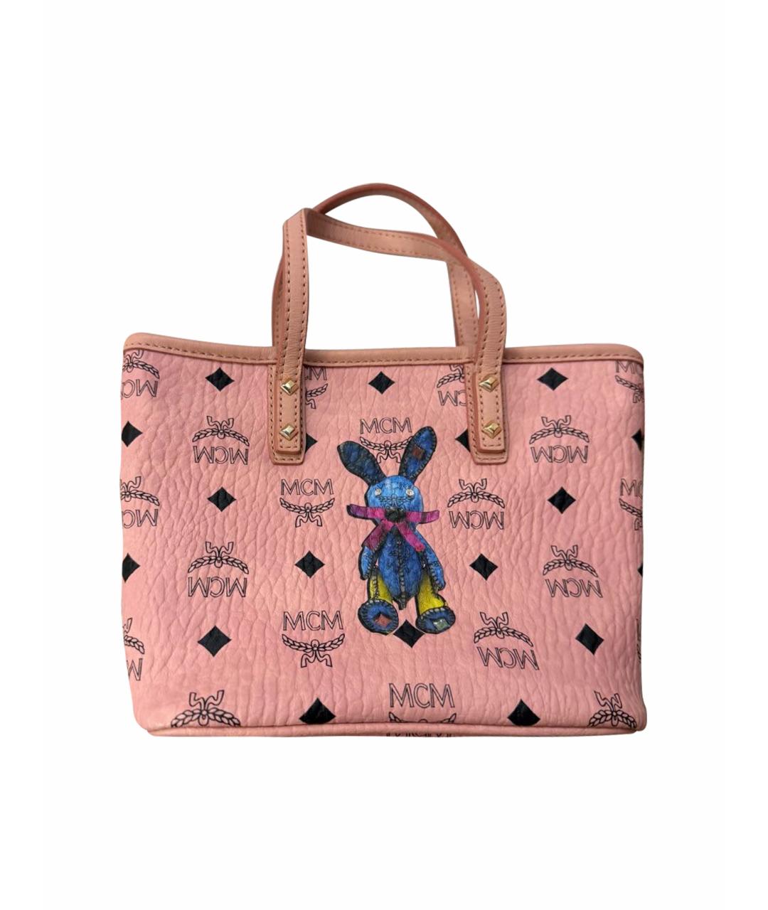 MCM Розовая кожаная сумка тоут, фото 1