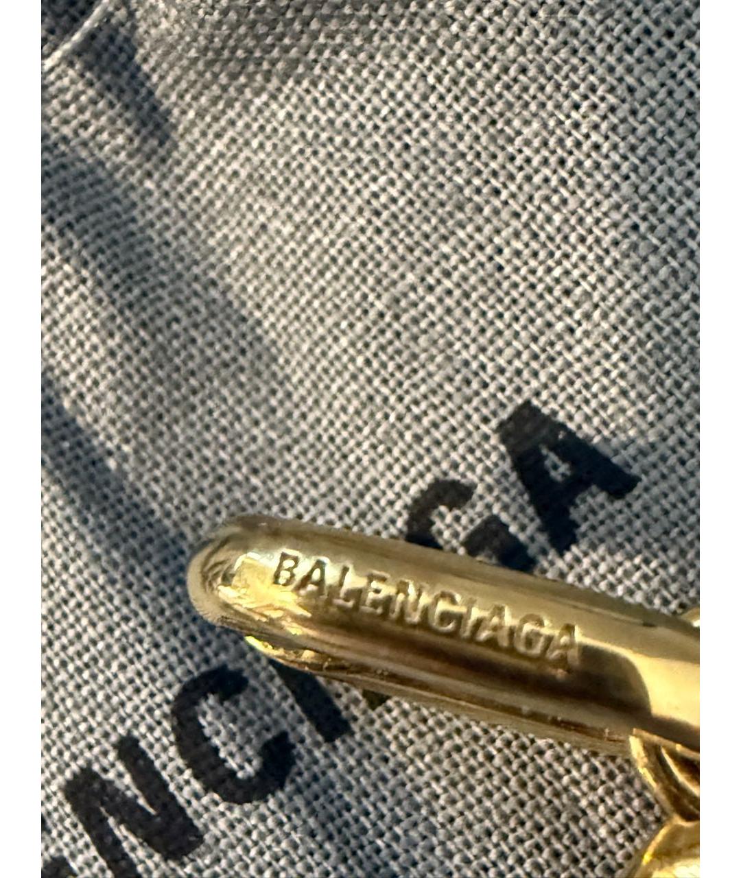 BALENCIAGA Золотые металлические серьги, фото 7