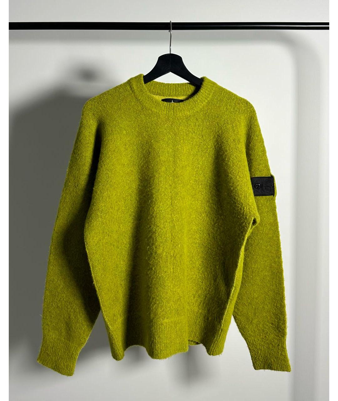 STONE ISLAND SHADOW PROJECT Горчичный шерстяной джемпер / свитер, фото 8