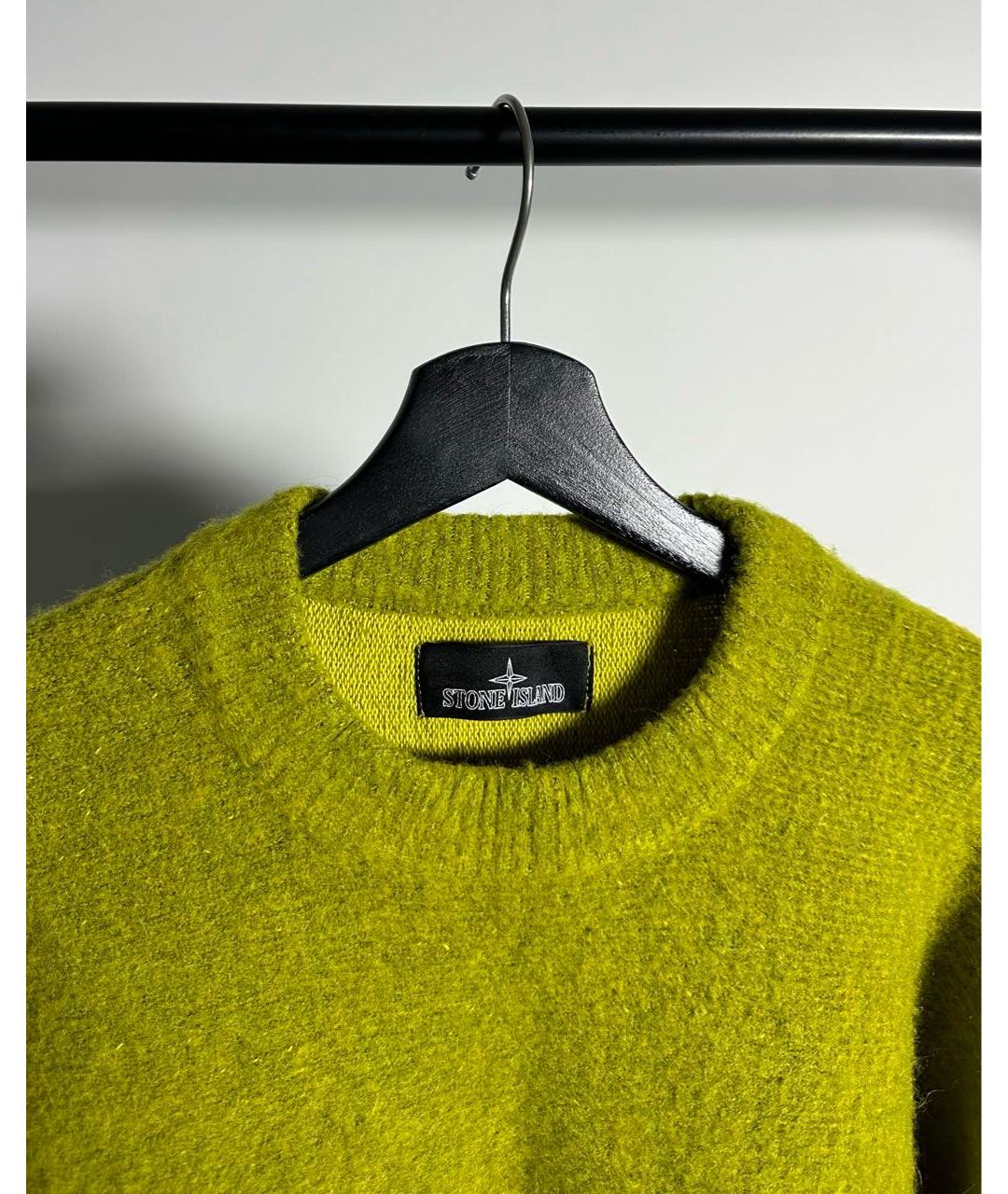 STONE ISLAND SHADOW PROJECT Горчичный шерстяной джемпер / свитер, фото 5