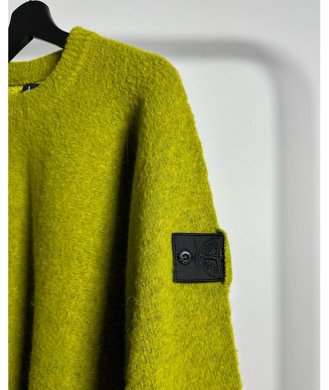 STONE ISLAND SHADOW PROJECT Горчичный шерстяной джемпер / свитер, фото 4