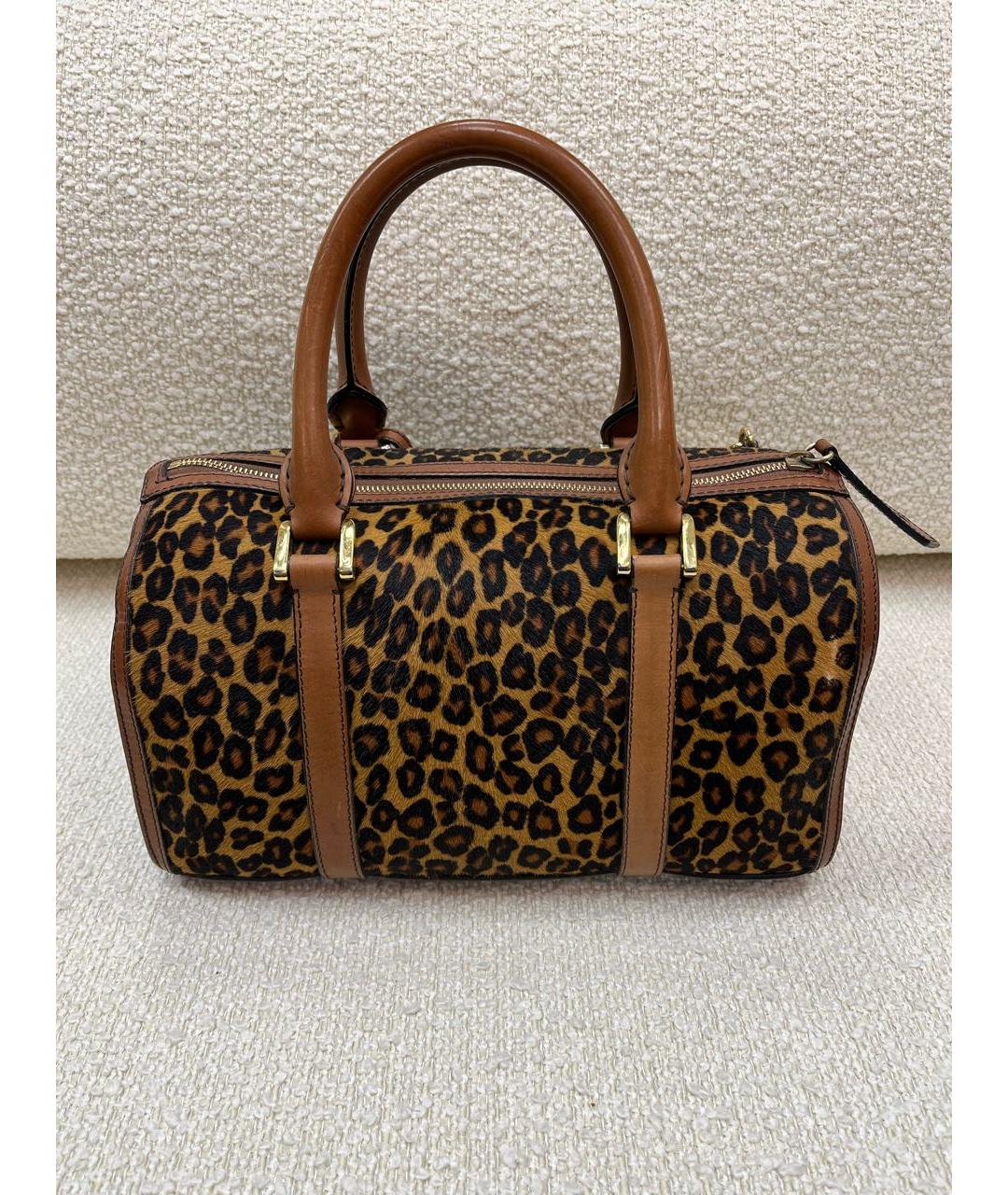 BURBERRY Коричневая меховая сумка с короткими ручками, фото 3