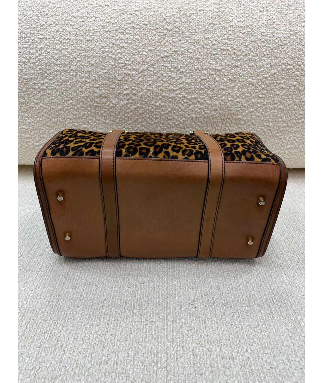 BURBERRY Коричневая меховая сумка с короткими ручками, фото 7