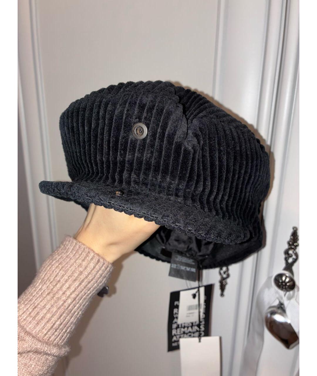 ISABEL MARANT Черная бархатная шляпа, фото 3