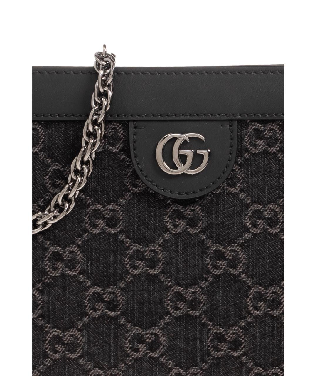 GUCCI Черная тканевая сумка через плечо, фото 5