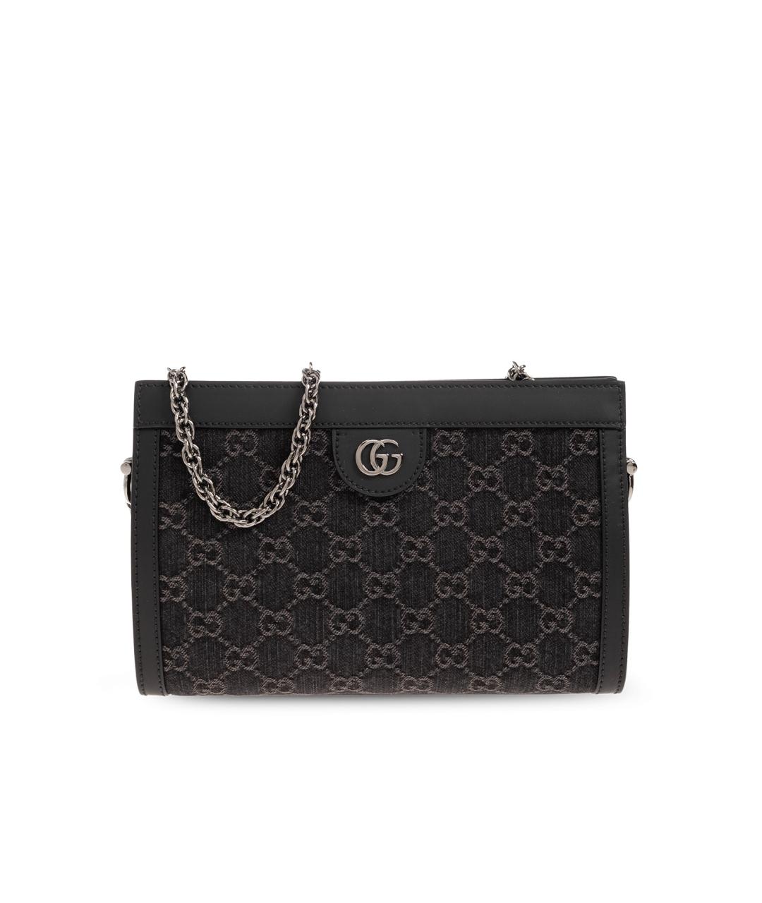 GUCCI Черная тканевая сумка через плечо, фото 1