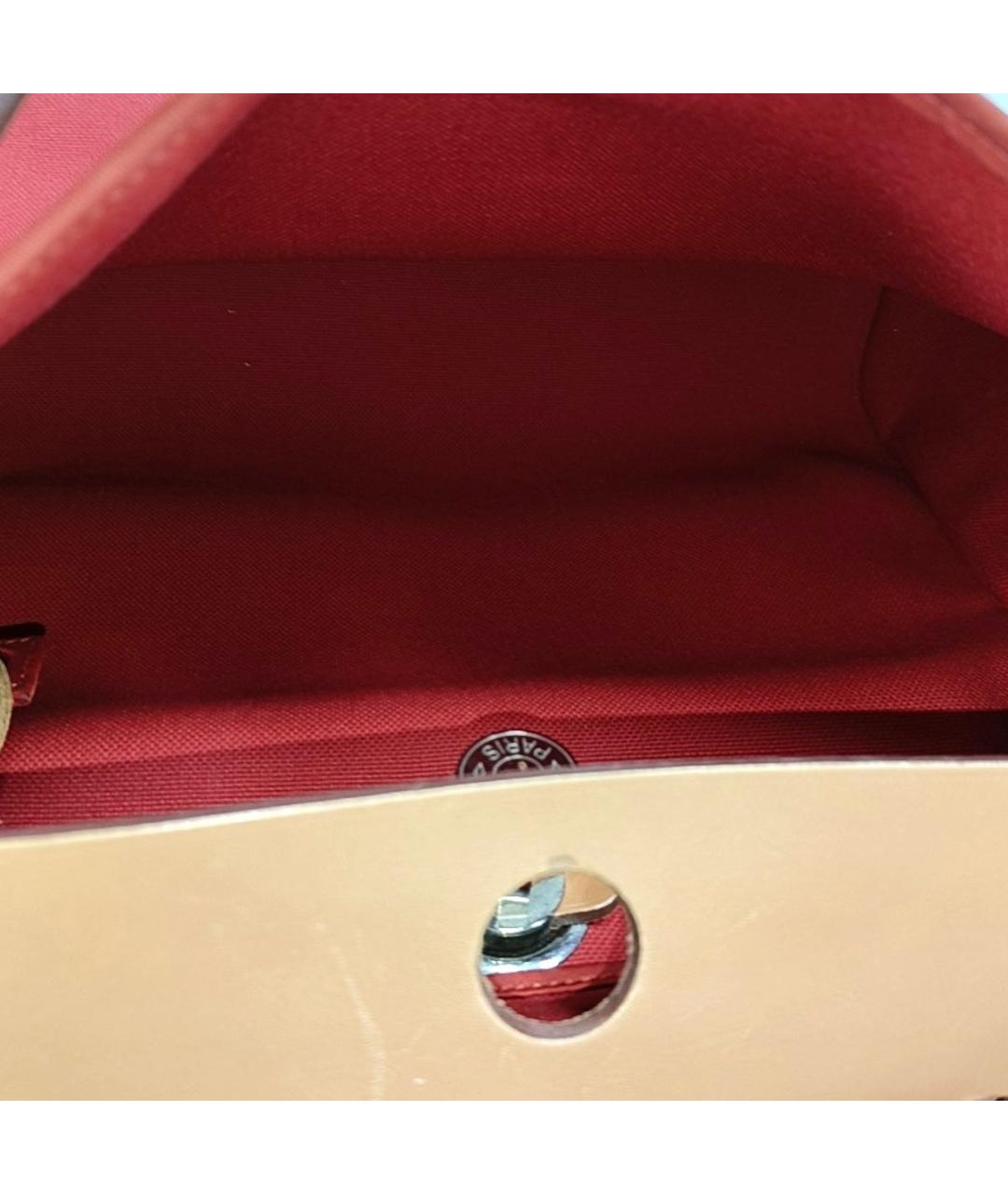 HERMES Красная тканевая сумка через плечо, фото 4