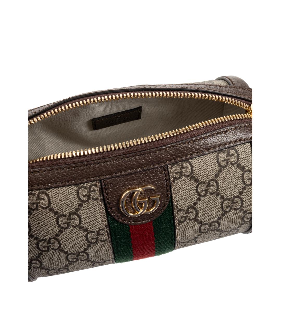 GUCCI Бежевая тканевая сумка через плечо, фото 5