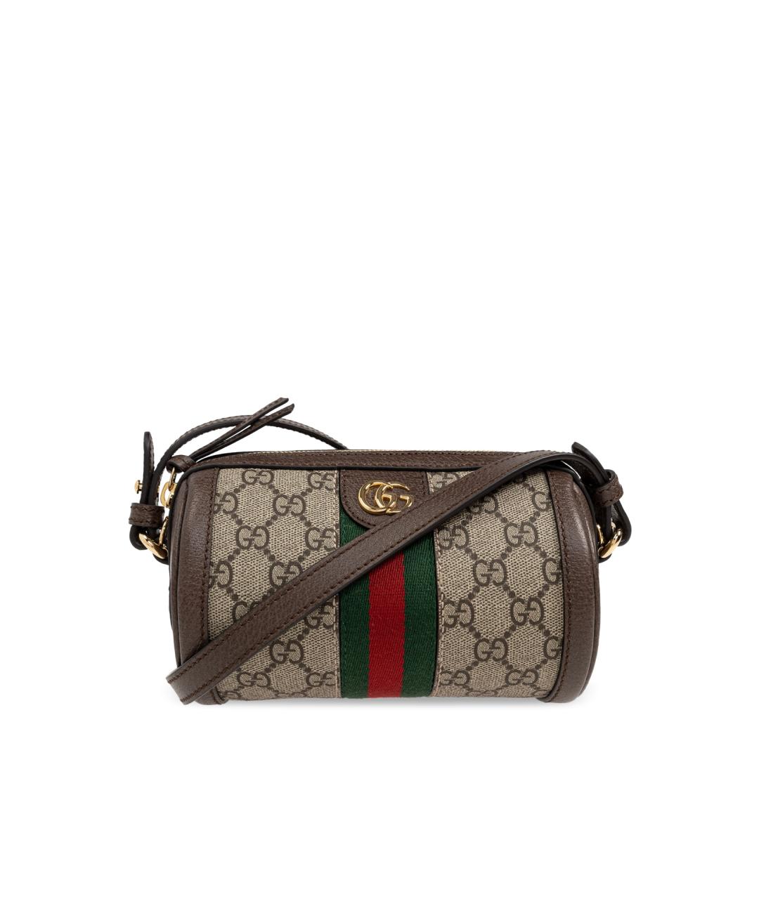 GUCCI Бежевая тканевая сумка через плечо, фото 1