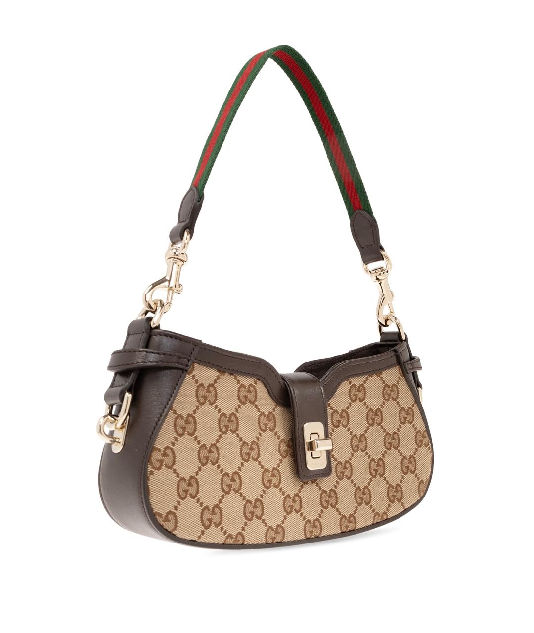 GUCCI Коричневая тканевая сумка через плечо, фото 3