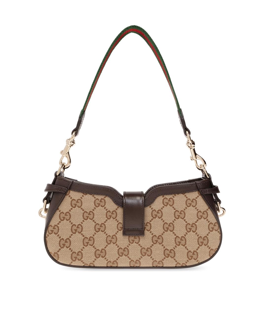 GUCCI Коричневая тканевая сумка через плечо, фото 4