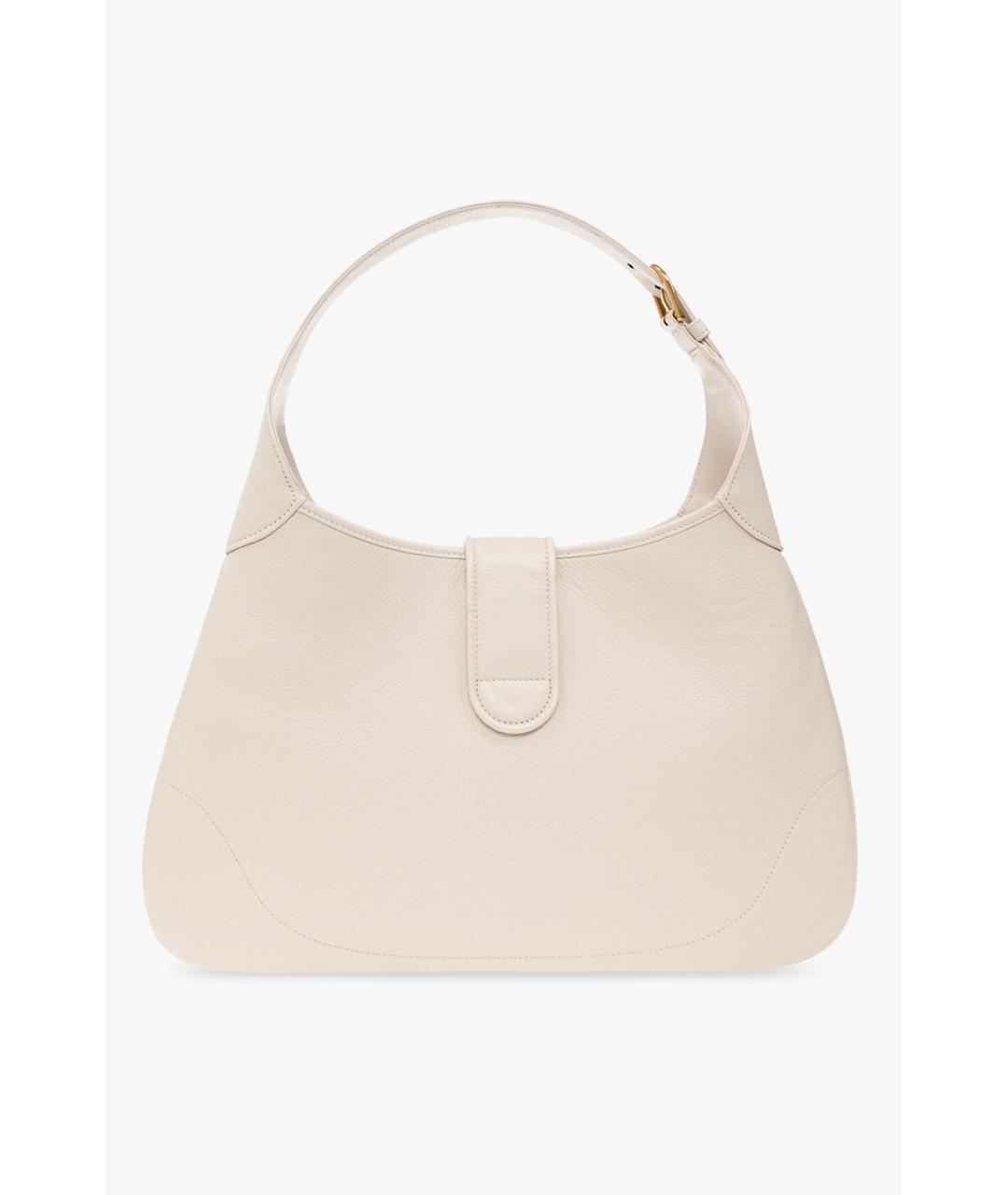 GUCCI Бежевая кожаная сумка с короткими ручками, фото 3