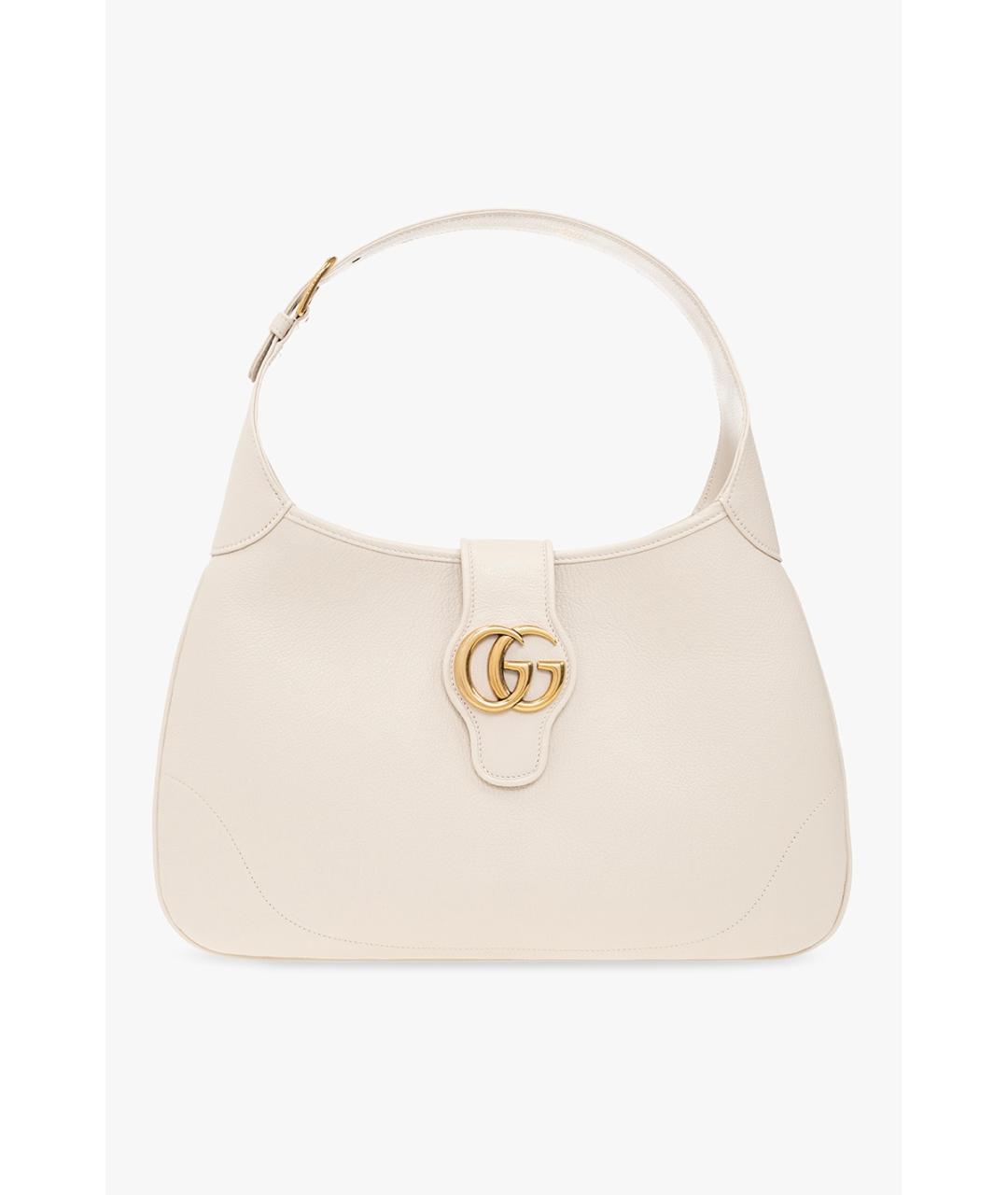 GUCCI Бежевая кожаная сумка с короткими ручками, фото 1