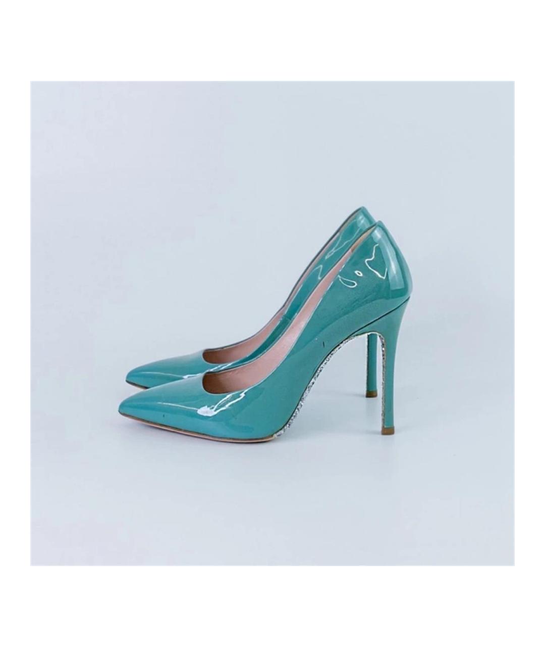 MIU MIU Бирюзовые туфли из лакированной кожи, фото 5