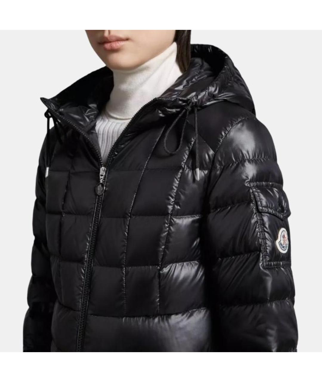 MONCLER Черный полиамидовый пуховик, фото 5