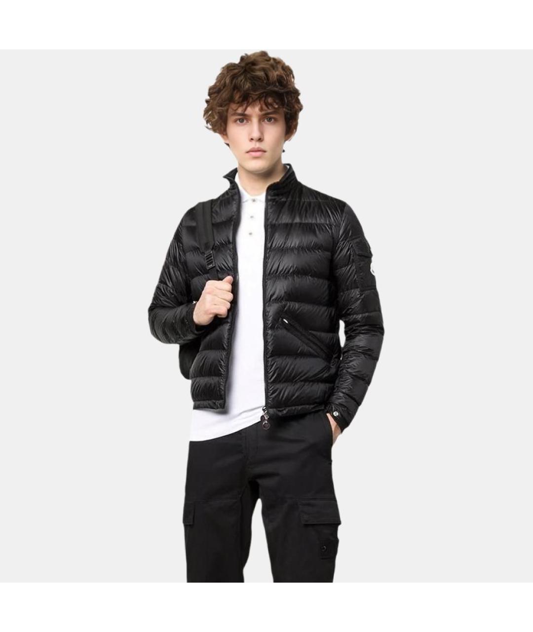 MONCLER Черная полиамидовая куртка, фото 2