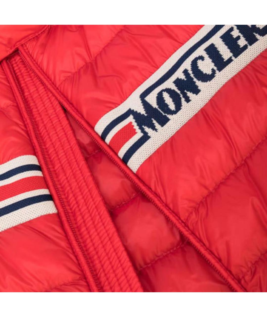 MONCLER Красная полиамидовая куртка, фото 6