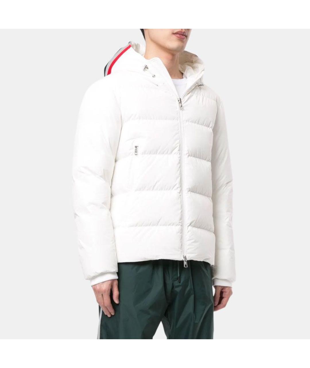MONCLER Белая полиамидовая куртка, фото 5