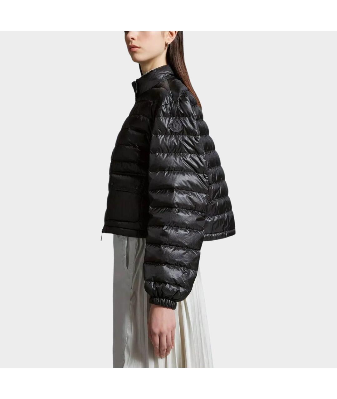 MONCLER Черная полиамидовая куртка, фото 2