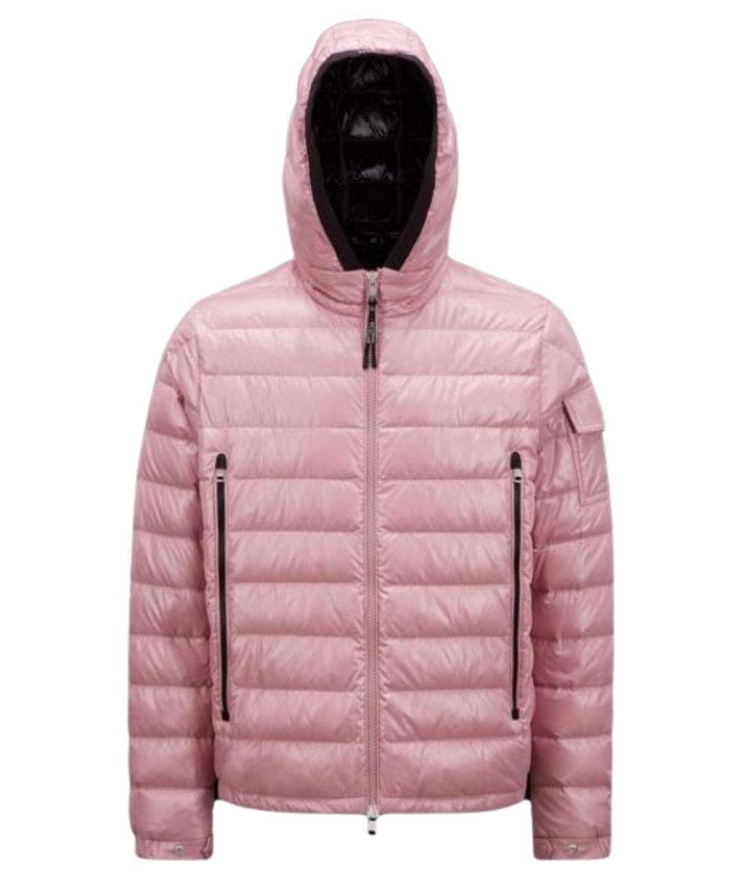 MONCLER Розовая полиамидовая куртка, фото 1