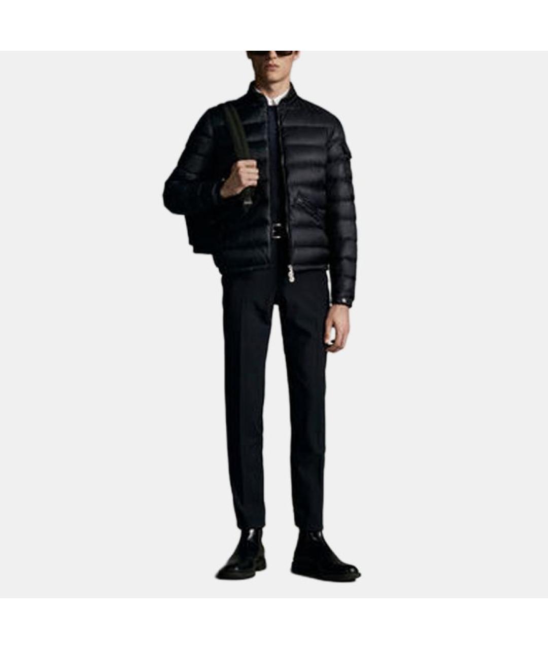 MONCLER Синяя полиамидовая куртка, фото 4