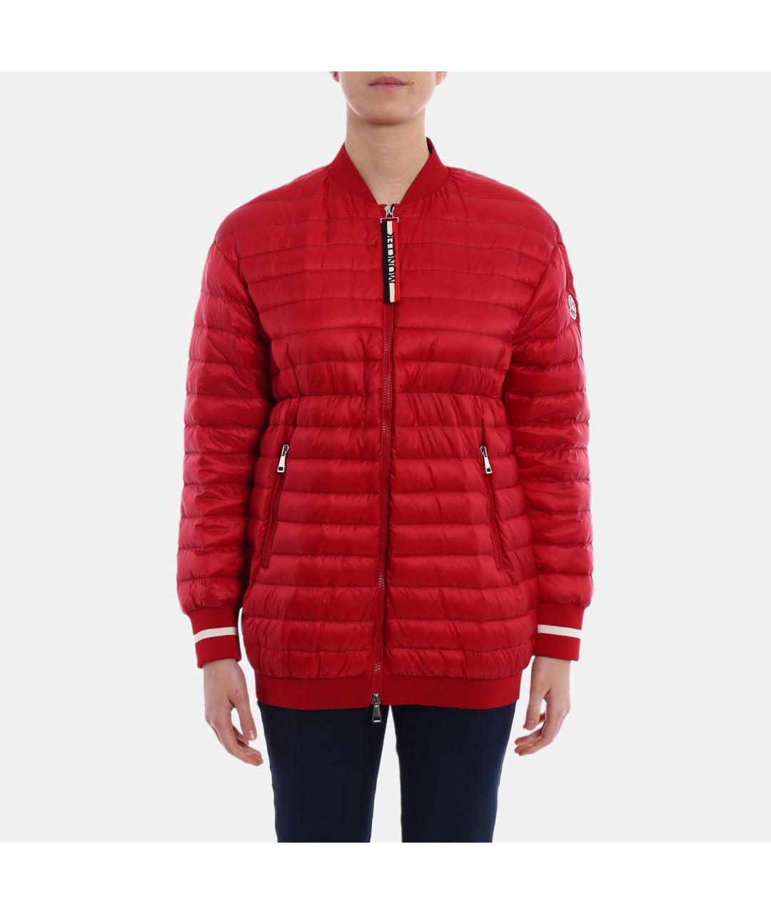 MONCLER Красная полиамидовая куртка, фото 2