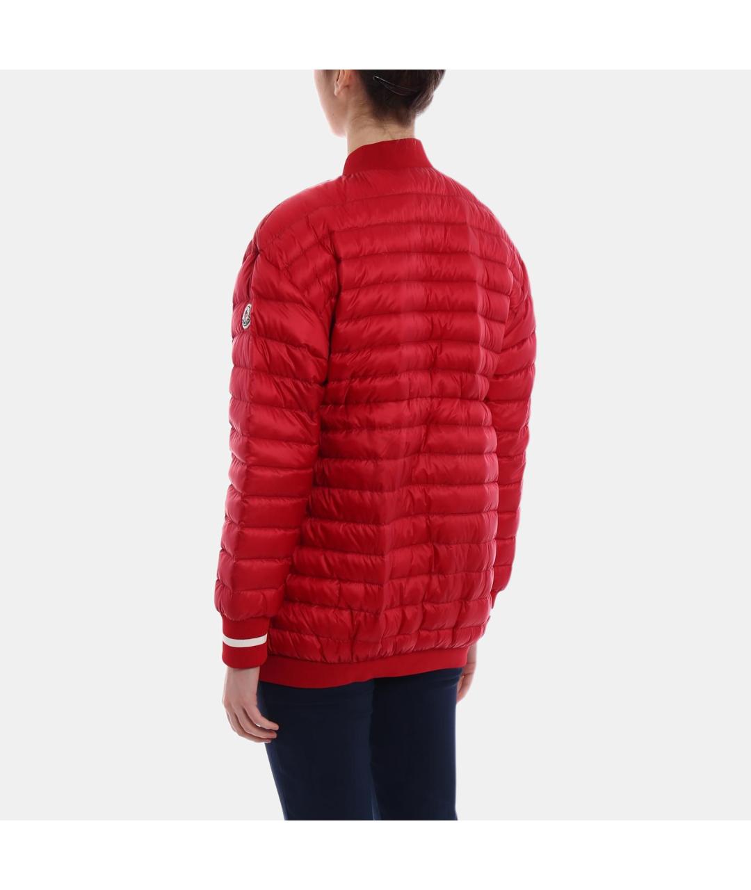 MONCLER Красная полиамидовая куртка, фото 3