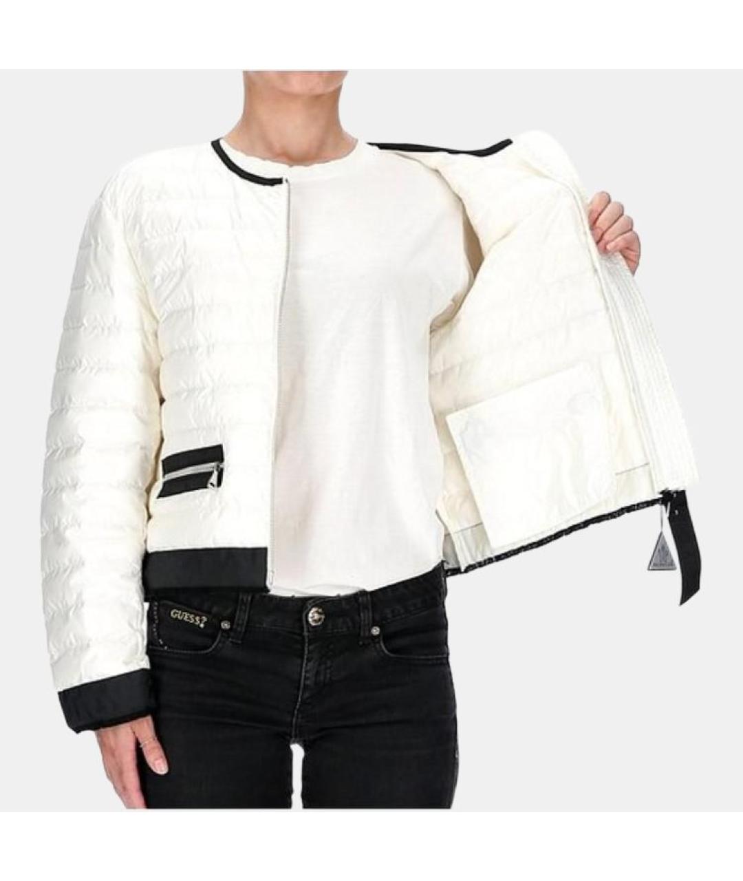 MONCLER Белая полиамидовая куртка, фото 5