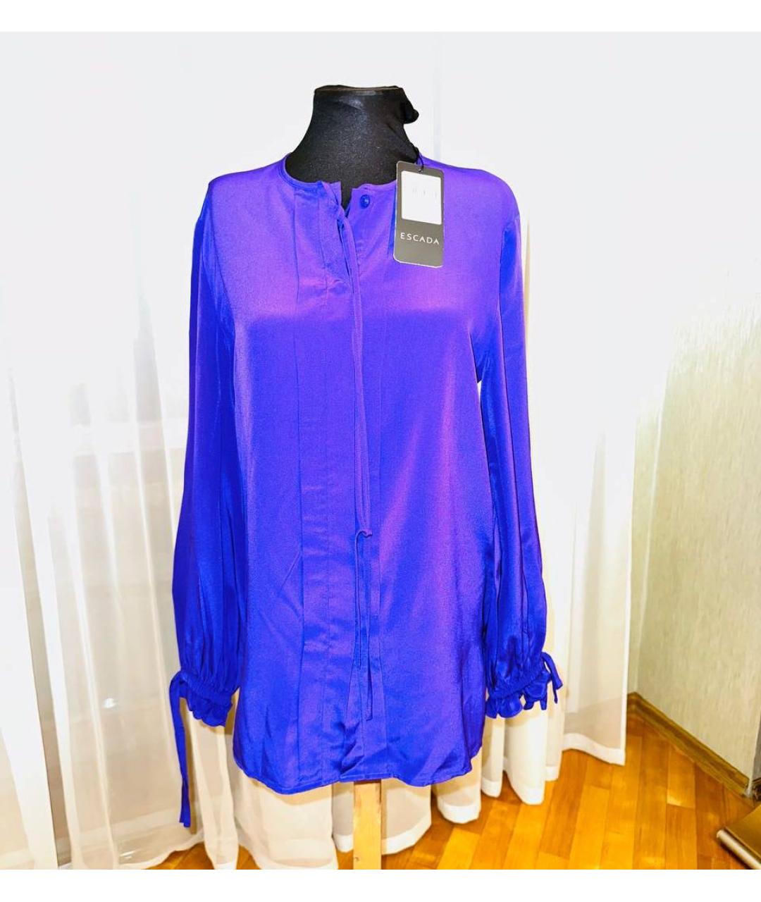 ESCADA Фиолетовая шелковая блузы, фото 3