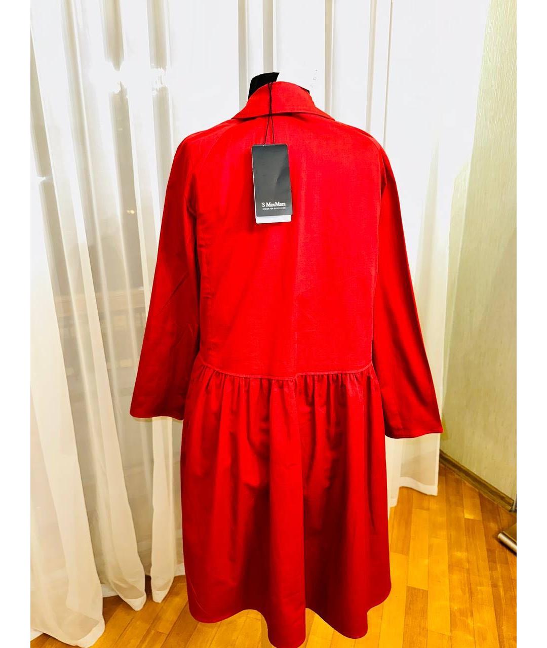 'S MAX MARA Красное повседневное платье, фото 2