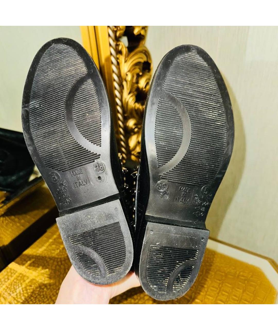 PHILIPP PLEIN Черные кожаные ботинки, фото 4