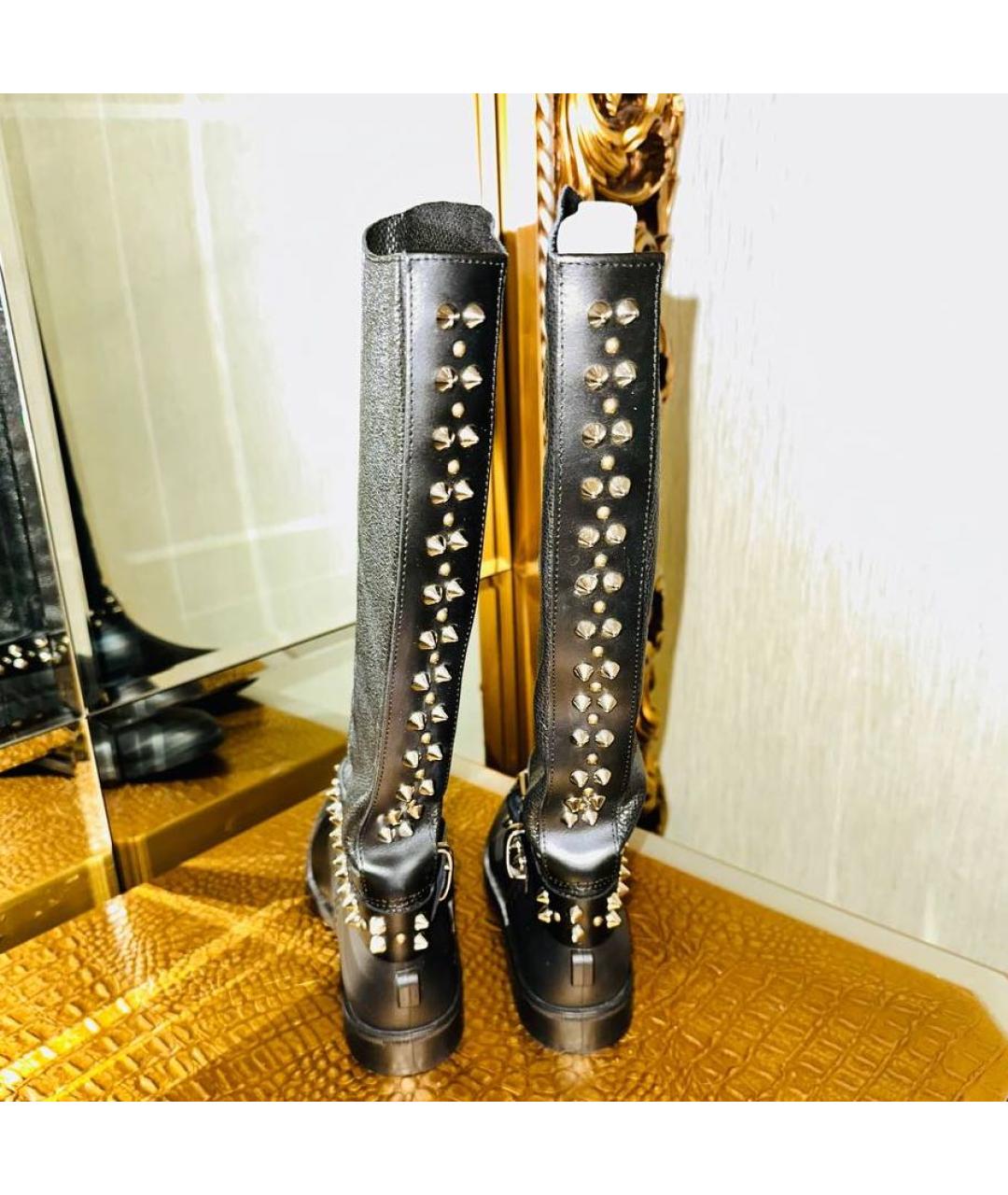 PHILIPP PLEIN Черные кожаные ботинки, фото 3