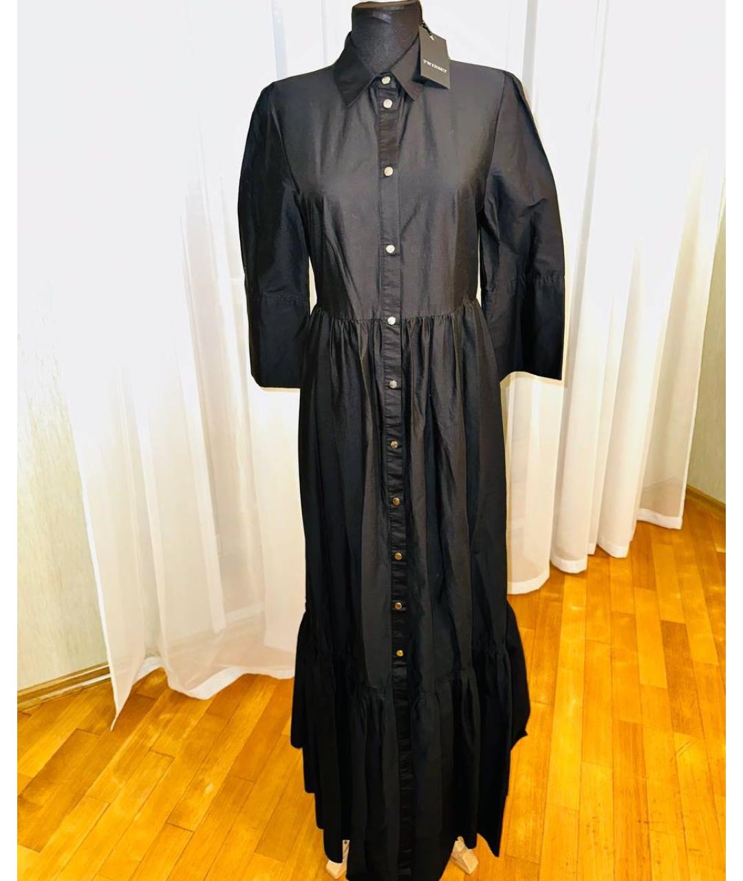 TWIN-SET Черное повседневное платье, фото 2