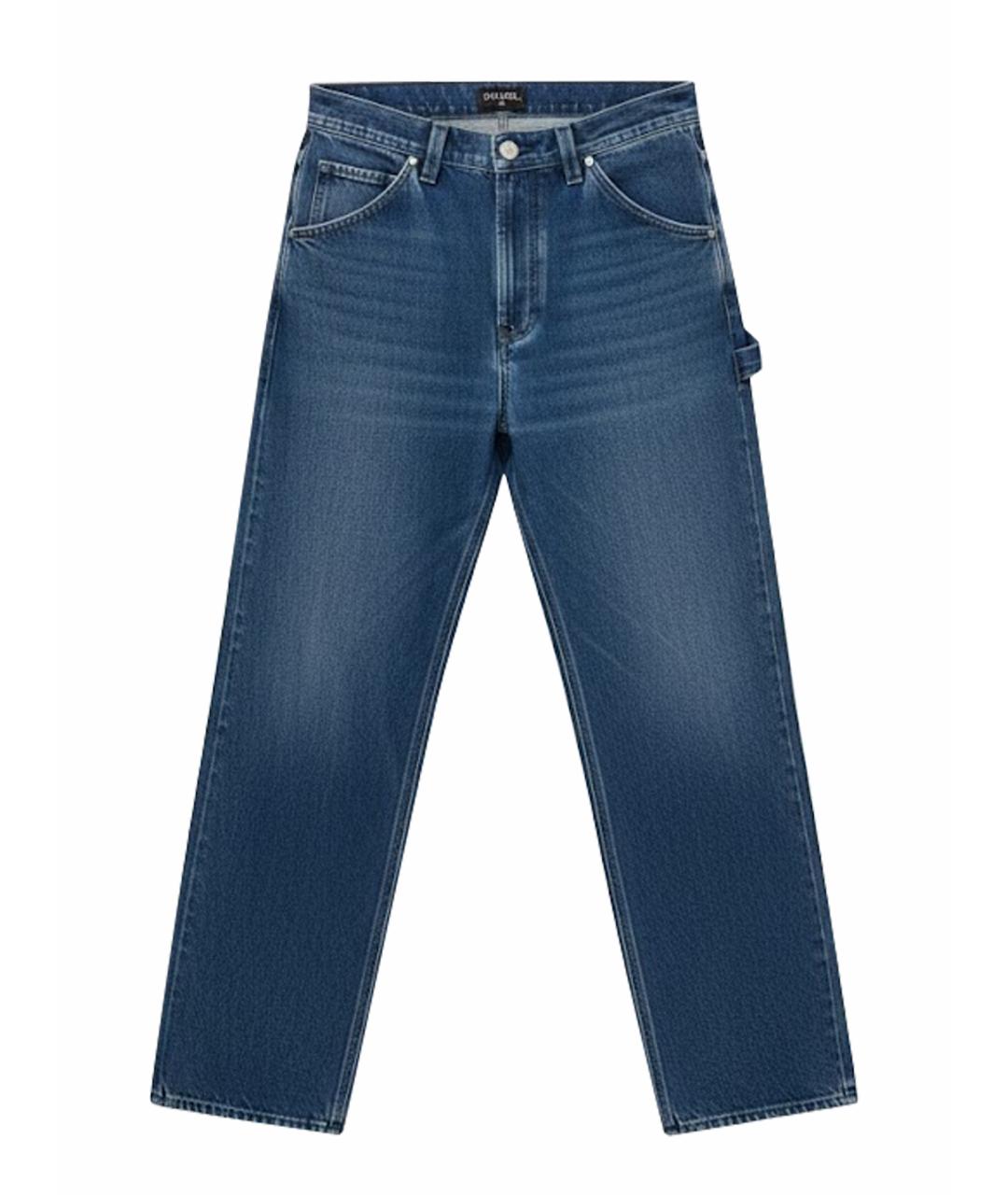 CHANEL Темно-синие хлопко-эластановые прямые джинсы, фото 1