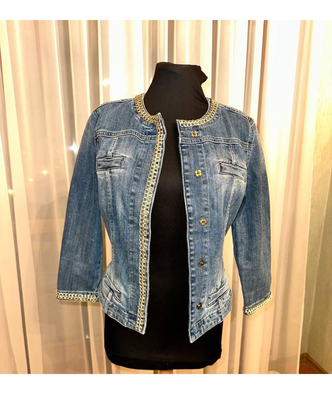 LIU JO Голубая деним куртка, фото 3