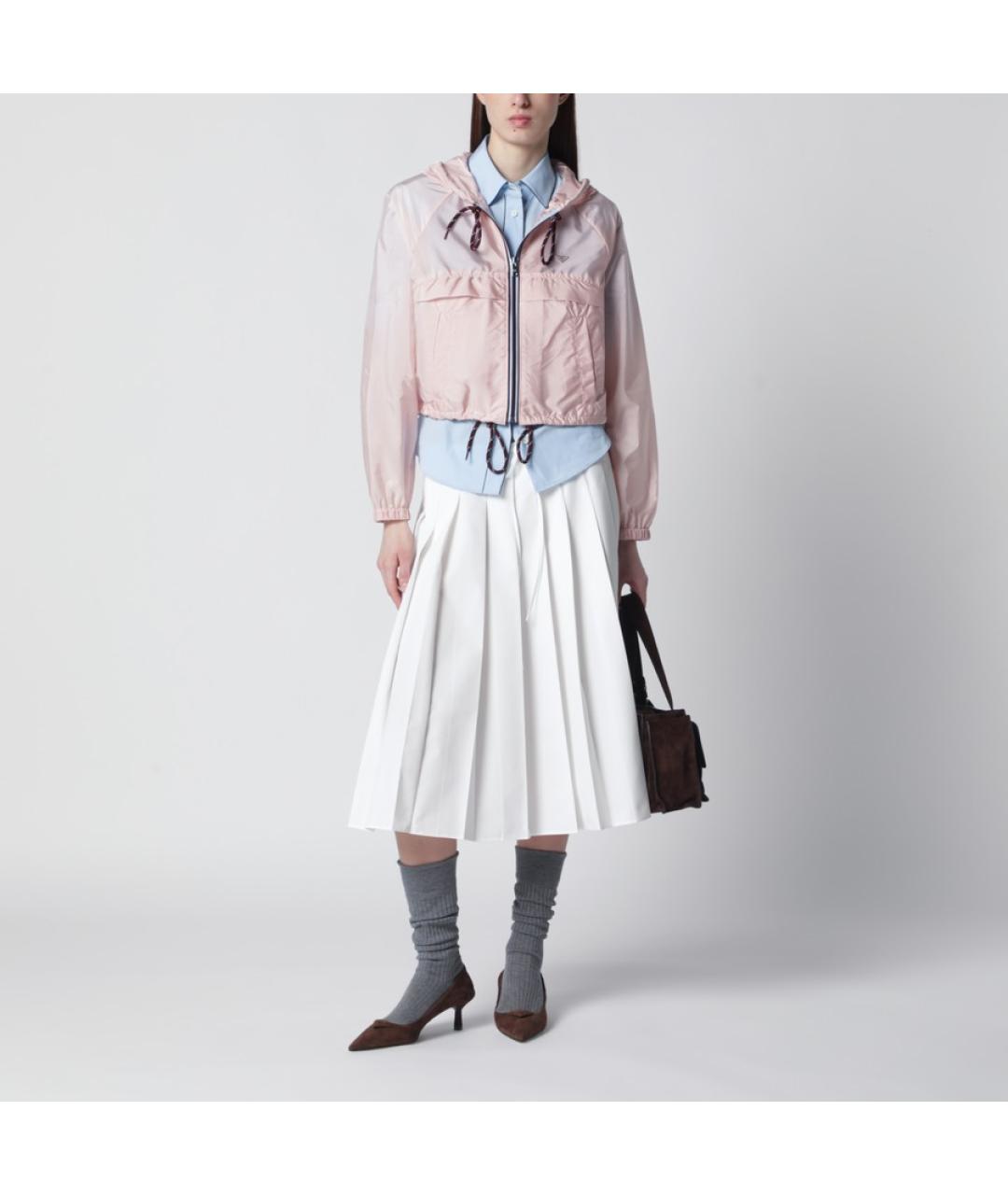 PRADA Розовая синтетическая куртка, фото 4