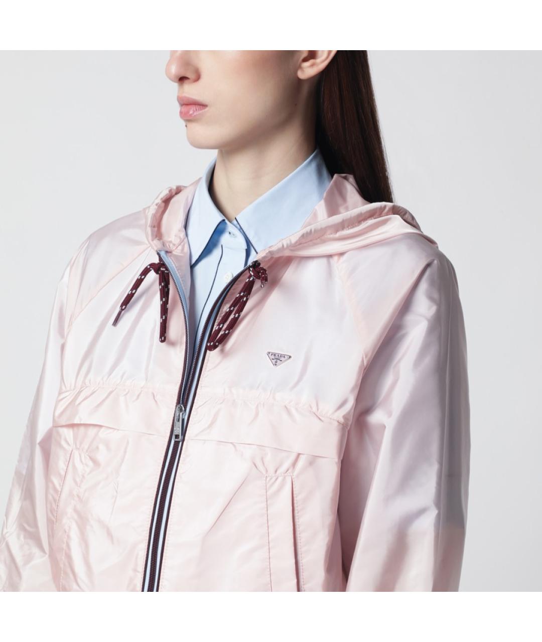 PRADA Розовая синтетическая куртка, фото 6