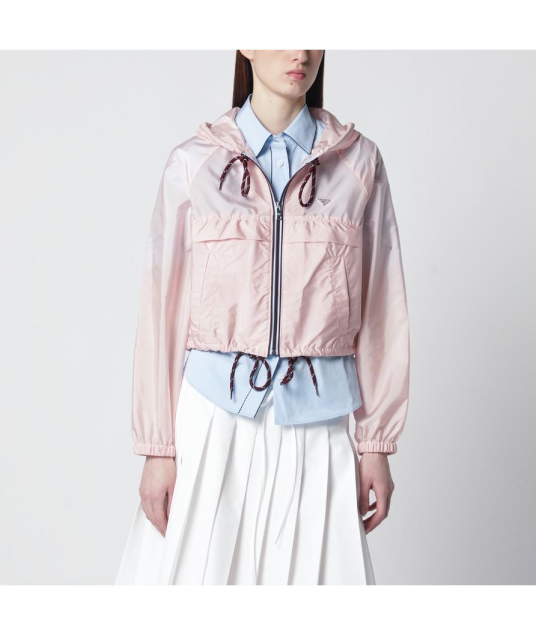 PRADA Розовая синтетическая куртка, фото 3