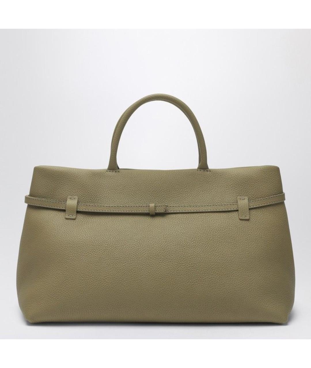 MANU ATELIER Зеленая кожаная сумка тоут, фото 2